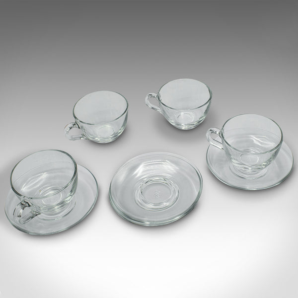 Vintage Touring Picnic Set, English, Canvas, Leather, Case, Mid Century, C.1950