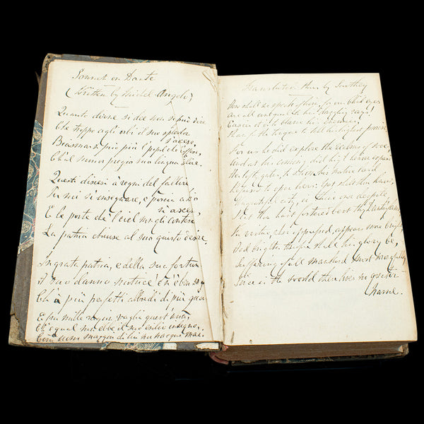 Antique Book, Dante's Inferno, Italian Language, Divine Comedy, Georgian, 1816