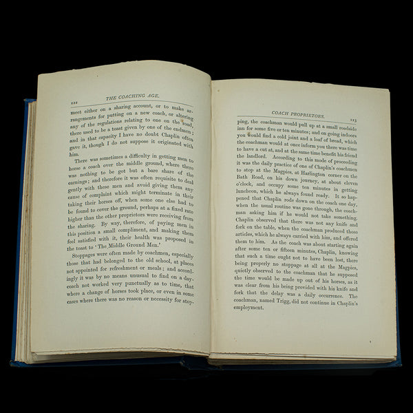 Antique Book, The Coaching Age, Stanley Harris, English, Hard Bound, Victorian