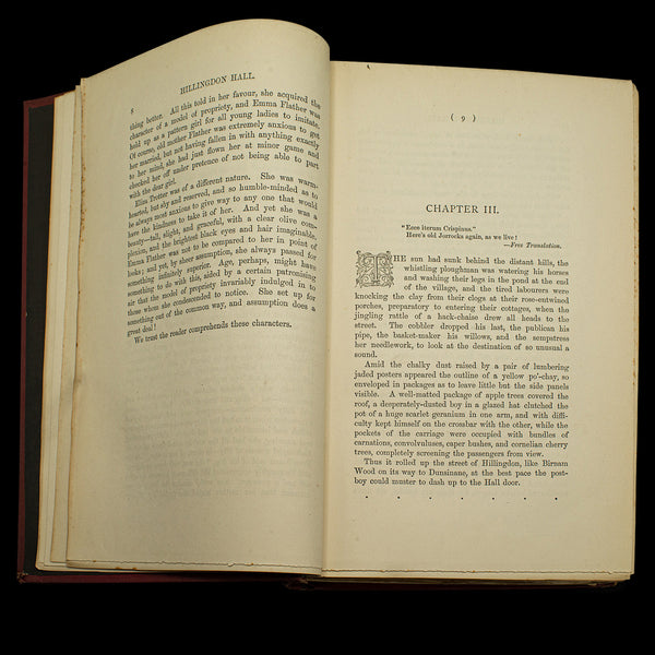 Antique Book in Case, Hillingdon Hall or the Cockney Squire, English, Victorian