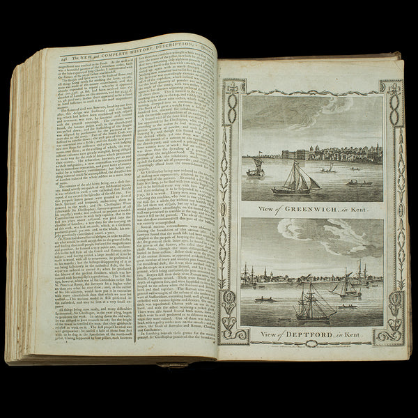 Antique Reference Book, Survey of London, English, Aged, Topographical, Georgian