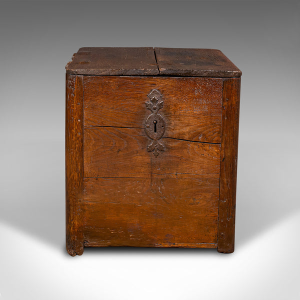 Antique Mail Carriage Strong Box, English, Oak, Security Chest, Early Georgian