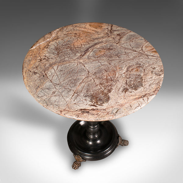 Antique Country House Lamp Table, English, Marble, Georgian Revival, Victorian