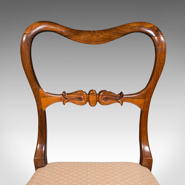 Antique Buckle Back Chair, English, Drawing Room, Side Seat, Victorian, C.1840