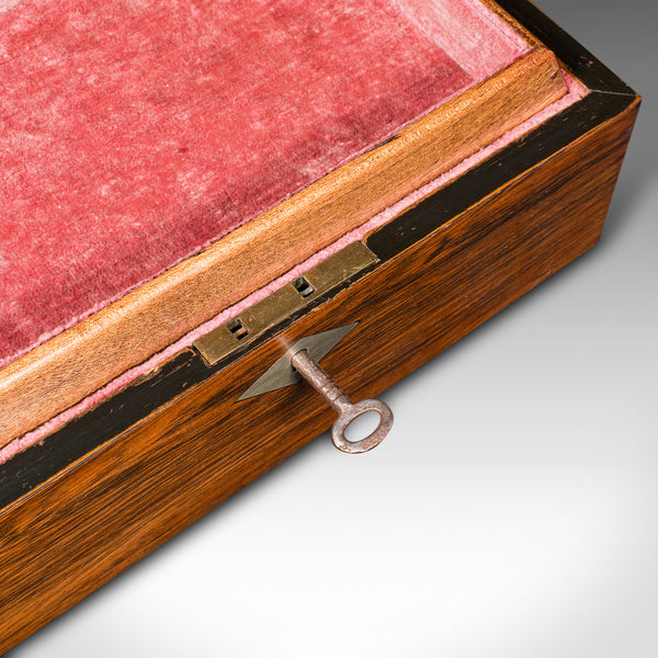 Antique Jewellery Box, English, Decorative, Keepsake, Inlaid, Victorian, C.1860