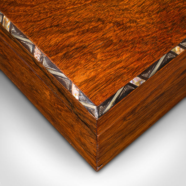 Antique Jewellery Box, English, Decorative, Keepsake, Inlaid, Victorian, C.1860