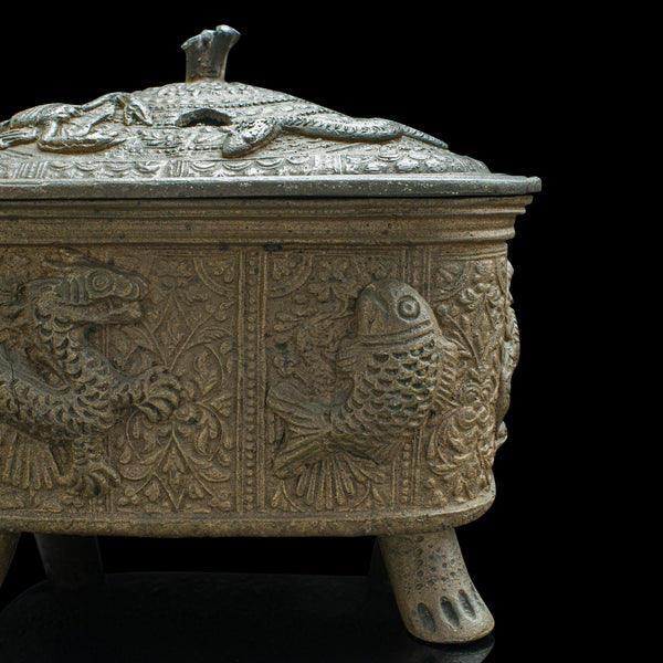 Antique Decorative Censer, Chinese, Bronze, Incense Burner, Victorian, C.1850