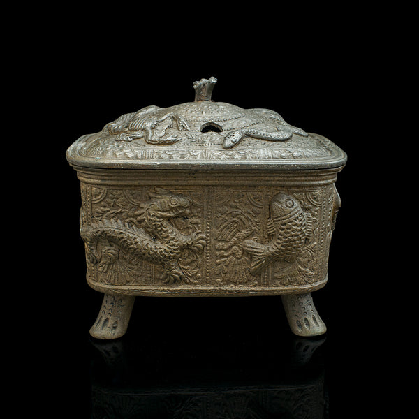 Antique Decorative Censer, Chinese, Bronze, Incense Burner, Victorian, C.1850