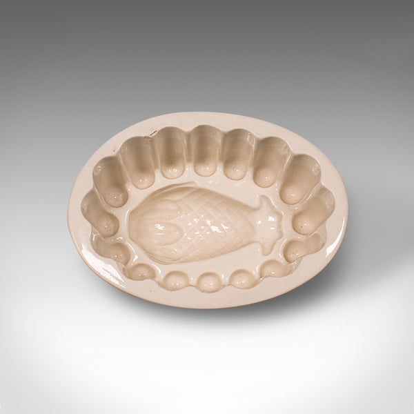 Set Of 6 Antique Jelly Moulds, English, Ceramic, Decorative Patterns, Victorian