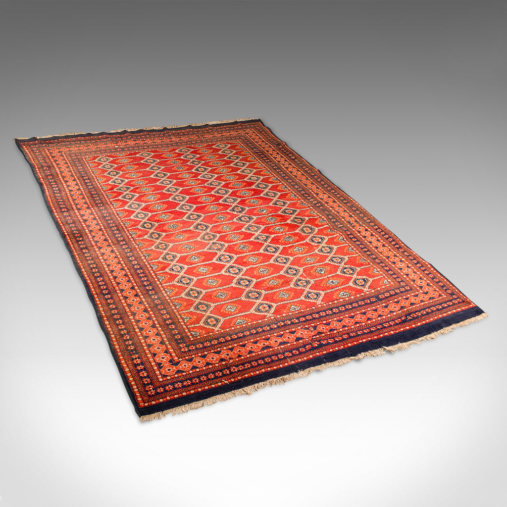 Large 10' Vintage Bokhara Rug, Middle Eastern, Woven, Hall, Living Room Carpet