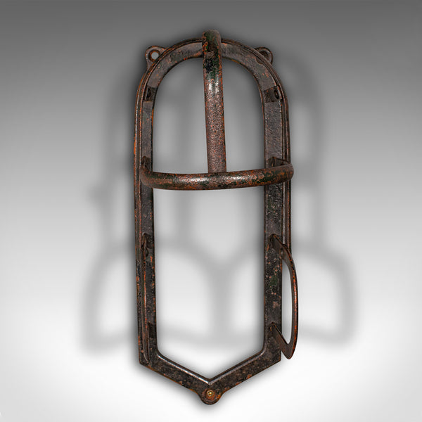 Pair Of Antique Equestrian Tack Rests, English Iron, Stables, Outdoor, Victorian