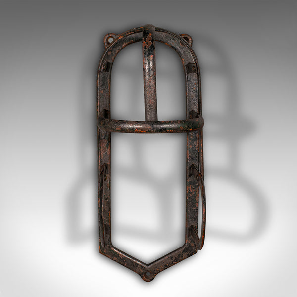 Pair Of Antique Equestrian Tack Rests, English Iron, Stables, Outdoor, Victorian