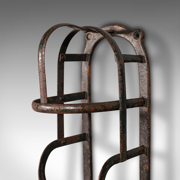 Pair Of Antique Equestrian Tack Rests, English Iron, Stables, Outdoor, Victorian
