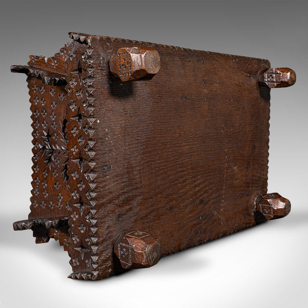 Antique Truffle Collecting Trug, German, Oak, Basket, Black Forest, Victorian