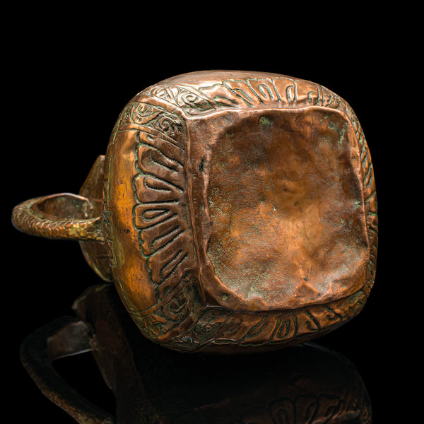 Antique Serving Jug, Chinese, Copper, Decorative Ewer, Provincial, Victorian