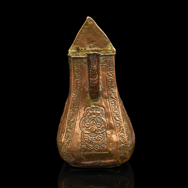 Antique Serving Jug, Chinese, Copper, Decorative Ewer, Provincial, Victorian