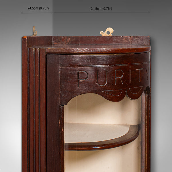 Antique Bow Front Corner Cabinet, English Pine, Chemist, Shop Display, Victorian