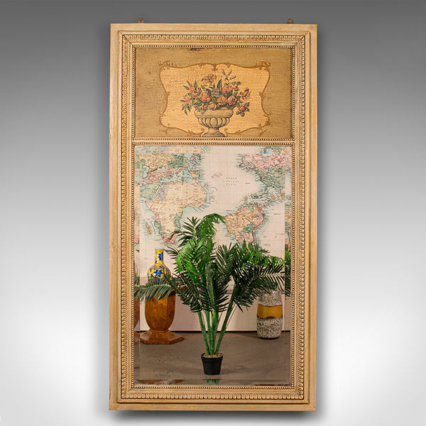Tall Antique Trumeau Mirror, French, Provincial, Pier, Wall, Victorian, C.1900