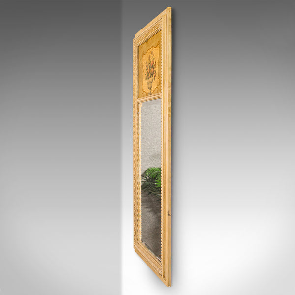 Tall Antique Trumeau Mirror, French, Provincial, Pier, Wall, Victorian, C.1900