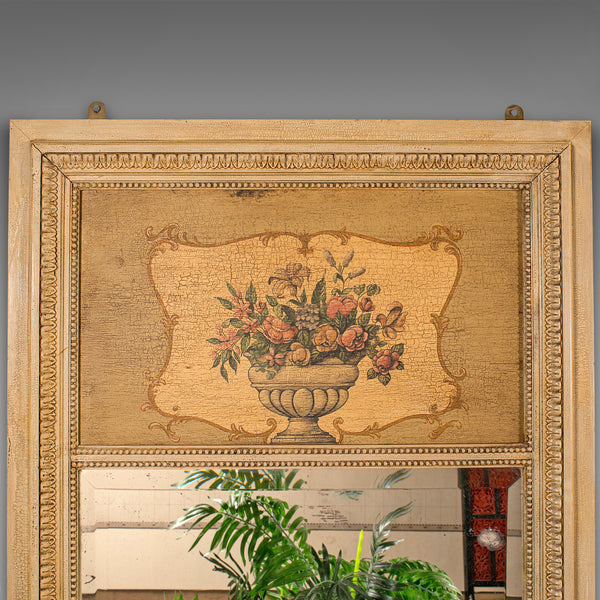 Tall Antique Trumeau Mirror, French, Provincial, Pier, Wall, Victorian, C.1900