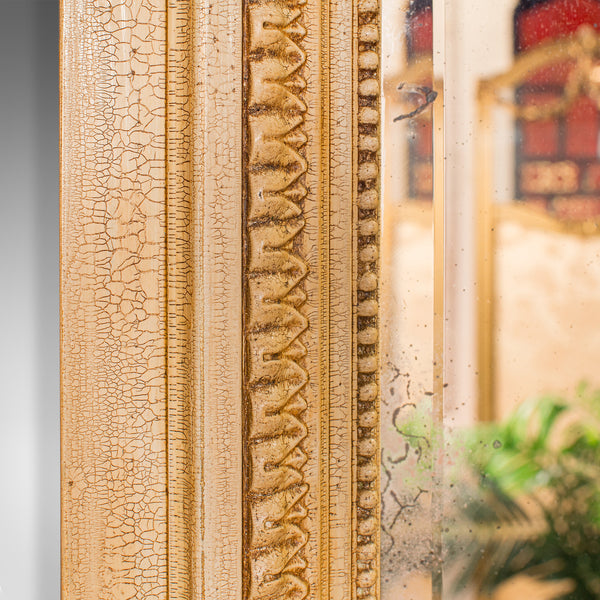 Tall Antique Trumeau Mirror, French, Provincial, Pier, Wall, Victorian, C.1900