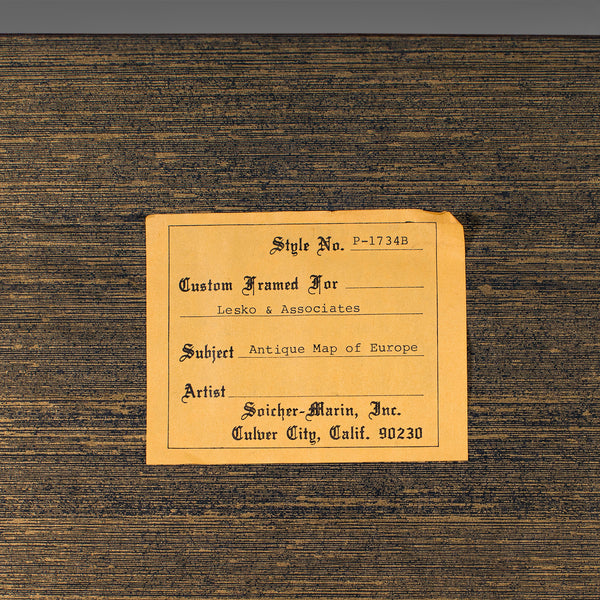 Vintage Reproduction 17th Century Map of Europe, American, Cartography, Blaeuw