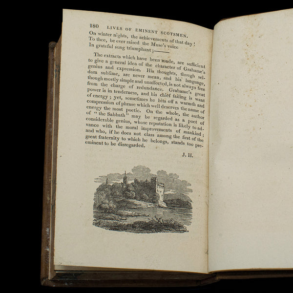 2 Antique Books, The Lives of Scottish Poets, English, Biographical, Regency