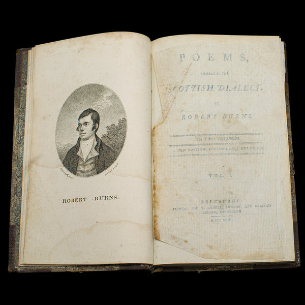 Book of Antique Poems by Robert Burns, Scottish Dialect English, Georgian, 1813
