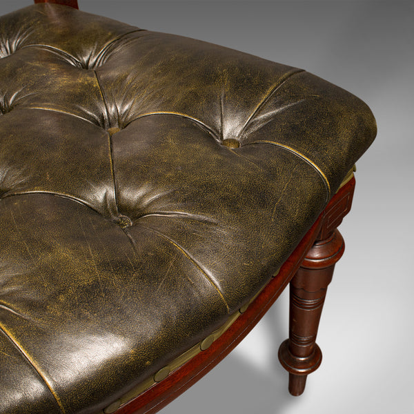 Set of 8 Antique Dining Chairs, English, Walnut, Leather, Victorian, Circa 1870