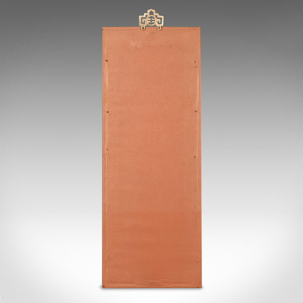 Antique Decorative Panel, Chinese, Framed, Silk Cotton, Embroidered, Victorian