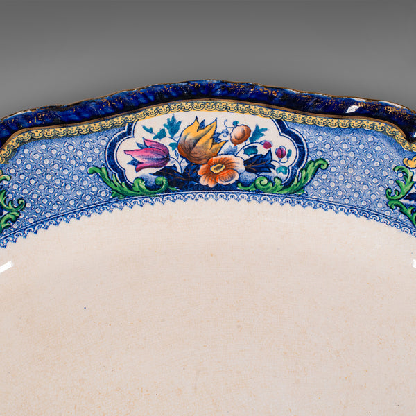Set of 2 Large Antique Meat & Poultry Platters, English Ceramic, Victorian, 1900
