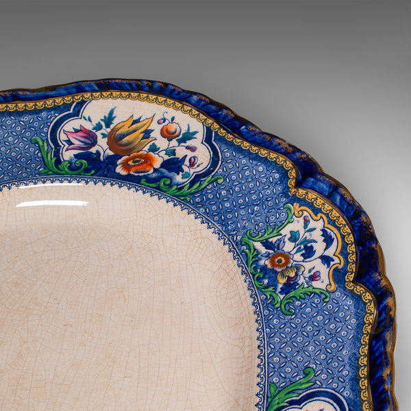 Set of 2 Large Antique Meat & Poultry Platters, English Ceramic, Victorian, 1900