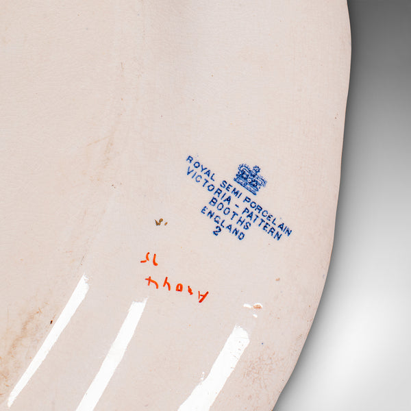 Set of 2 Large Antique Meat & Poultry Platters, English Ceramic, Victorian, 1900