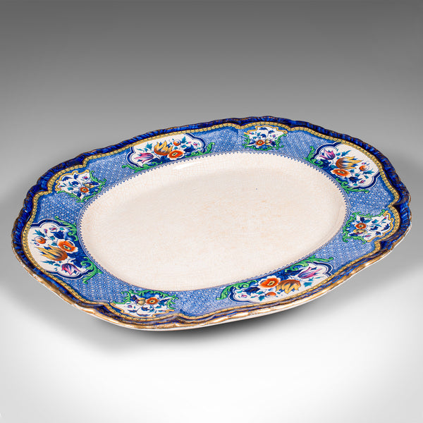 Set of 2 Large Antique Meat & Poultry Platters, English Ceramic, Victorian, 1900