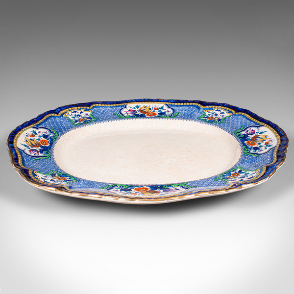 Set of 2 Large Antique Meat & Poultry Platters, English Ceramic, Victorian, 1900