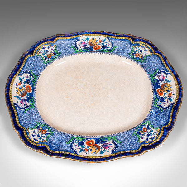 Set of 2 Large Antique Meat & Poultry Platters, English Ceramic, Victorian, 1900