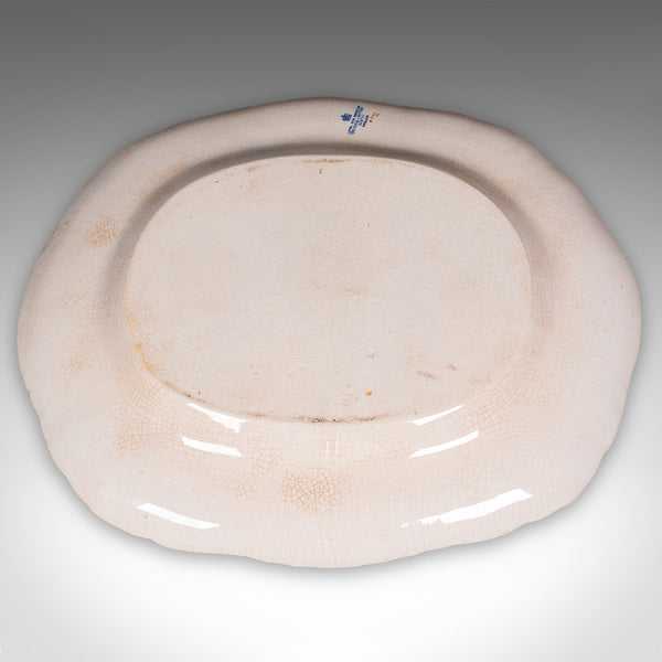 Set of 2 Large Antique Meat & Poultry Platters, English Ceramic, Victorian, 1900