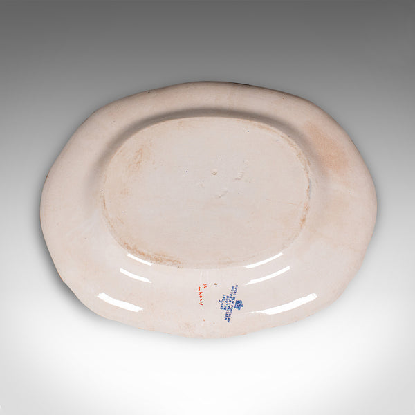 Set of 2 Large Antique Meat & Poultry Platters, English Ceramic, Victorian, 1900