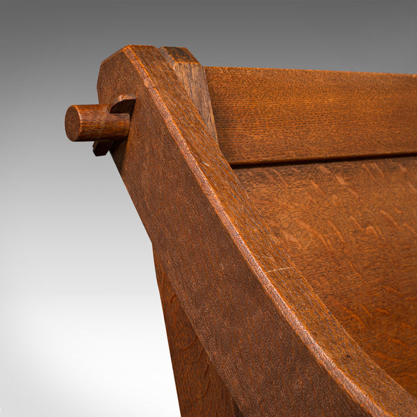 Antique Glastonbury Chair, English Oak, Ecclesiastic Armchair, Gothic, Victorian