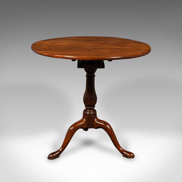 Antique Tilt Top Table, English, Occasional, Birdcage Mount, Georgian, C.1750