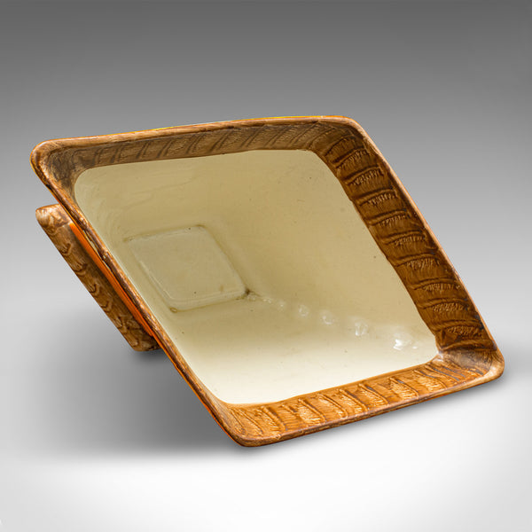 Pair Of Vintage Dried Flower Vases, English, Hand Painted Ceramic, Art Deco