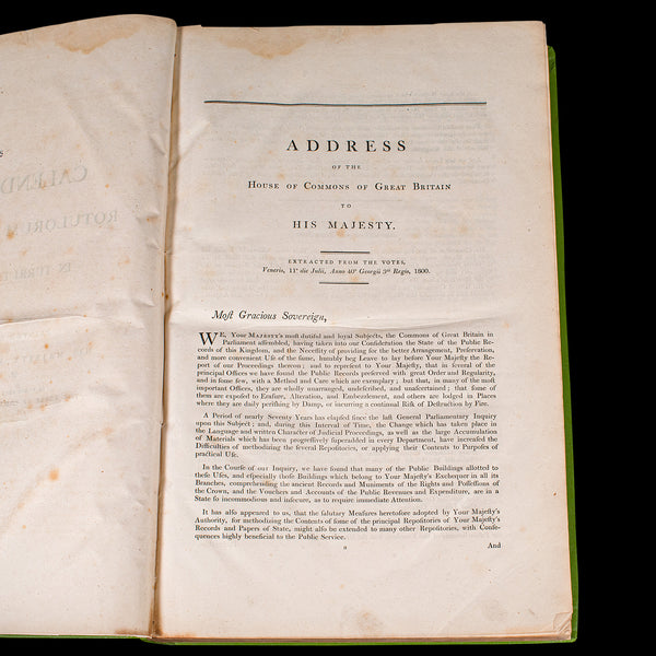 Large Antique Reference Book, Parliamentary Record, Latin Language, Georgian