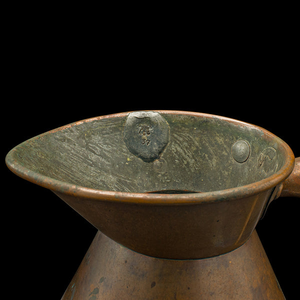 Large Antique Serving Jug, English, Copper, 2 Gallon Ewer, Victorian, Circa 1880