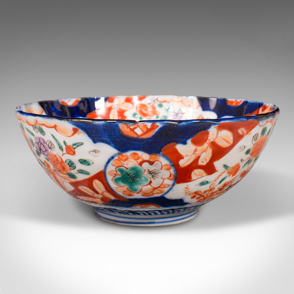 Small Antique Imari Bowl, Japanese, Ceramic, Decorative Dish, Meiji, Victorian