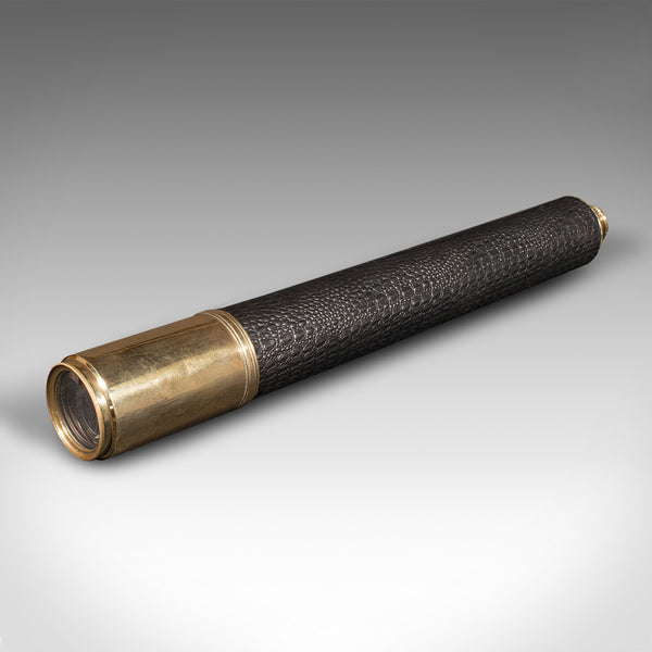 Antique Maritime Telescope, English, Brass, Walnut, Ship, J. Sewill, Victorian