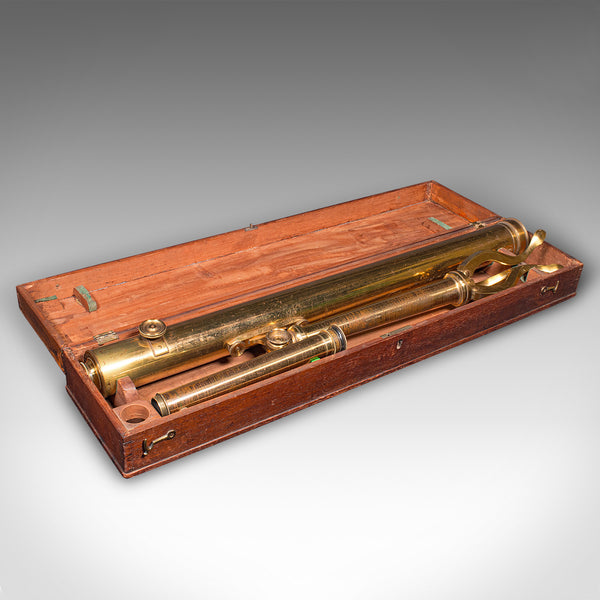 Antique Library Telescope, English, Brass, Astronomical, Dollond, Late Victorian