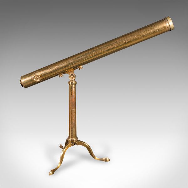 Antique Library Telescope, English, Brass, Astronomical, Dollond, Late Victorian