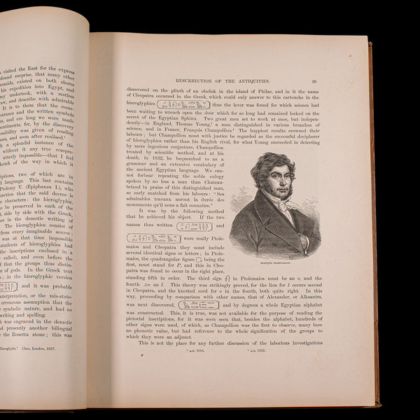 2 Large Vols Antique Reference Book, Egypt - Historical and Picturesque, English