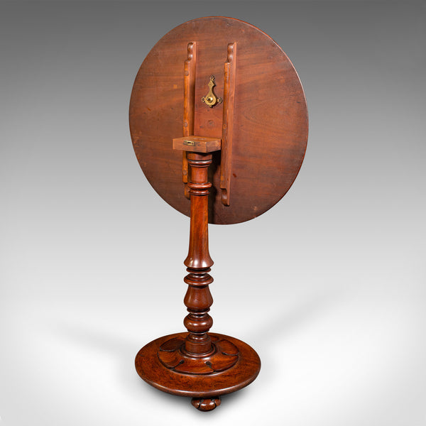 Antique Tilt Top Wine Table, English, Side, Lamp, Occasional, William IV, C.1835