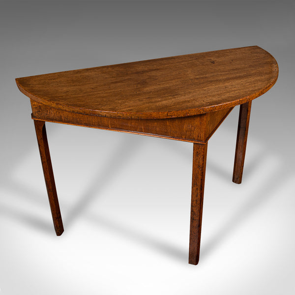 Pair Of Antique Demi-Lune Tables, English, Occasional, Side, Georgian, C.1780